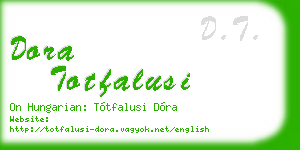 dora totfalusi business card